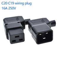Prise et prise de câblage d'alimentation de qualité industrielle 16A IEC320 C19 femelle et C20 mâle armoire UPS broche détachable mot 16A