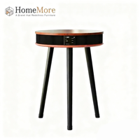 Table basse intelligente sans fil professionnelle à prix réduit, en bois massif simple, avec haut-parleur Bluetooth, table basse
