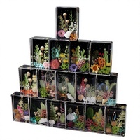 Serre-livres en résine de fleurs naturelles séchées style Mori, thème forêt, phosphorescents, cadeau créatif artisanal