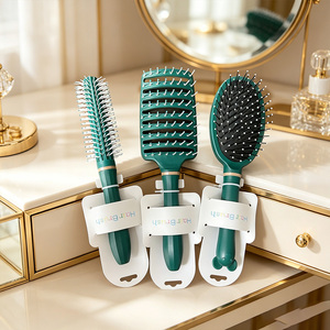 A327 Pettine alla Moda per Massaggio del Cuoio Capelluto, con Denti Arrotondati, in Plastica, Anti-Nodo, Impugnatura Comoda, per Acconciature Femminili - Product Image 2