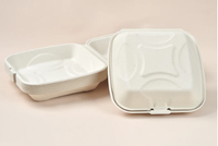 Vaisselle jetable, boîtes à lunch micro-ondables de 8 pouces, qualité alimentaire, pour les restaurants à emporter, en papier et en bagasse