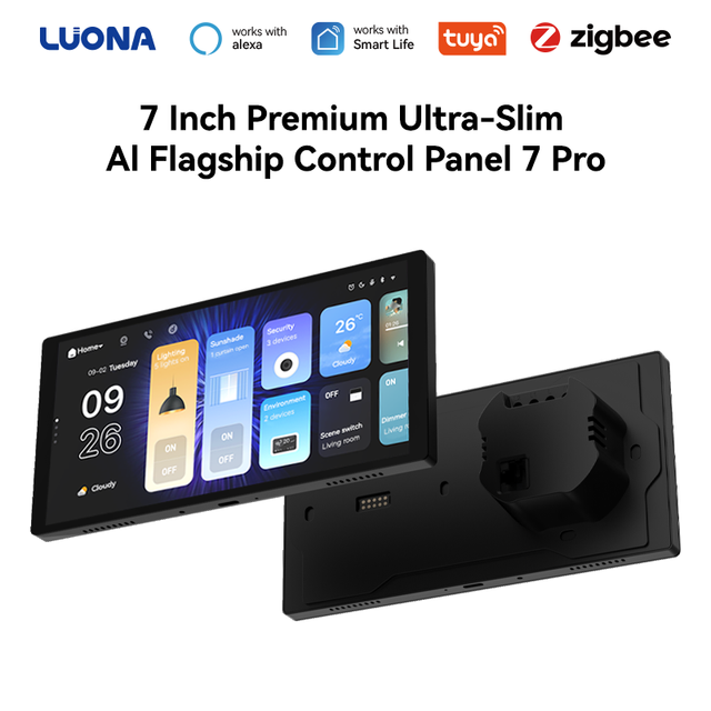 7 Pro Tuya Smart Home Control Panel 720P Touchscreen Multi-Protocol Gateway with Alexa Voice Control & IF Design Award