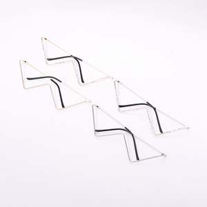 Novedades en Gafas de Moda de Lujo para Mujer, Monturas de Gafas con Forma de V sin Lentes, con Diamantes de Imitación - Product Image 3