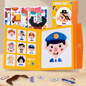 ของเล่นหนังสือเปลี่ยนหน้าแบบหนีบสำหรับเด็กเล็ก เกมการศึกษาสำหรับพ่อแม่และลูก ช่วยให้รู้จักการแสดงออกทางใบหน้า เสริมสร้างจินตนาการ - Product Image 2