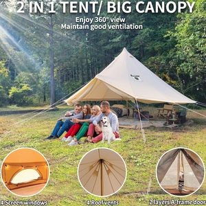 [Expédié depuis les États-Unis] <span class=keywords><strong>Tente</strong></span> cloche d'extérieur DANCHEL B5PRO avec cheminée, 13/16.4/20 pieds, 4 saisons, imperméable, paroi latérale en coton 300 GSM, port AC, yourte - Product Image 3