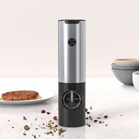 Kit de 2 moulins à épices automatiques en acier inoxydable rechargeables avec base de charge partagée – Vente en gros