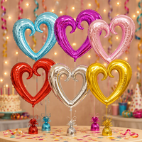 BLN Wholesale Ballon en Mylar en forme de cœur à queue incurvée avec crochet, 18, 24, 36 pouces, pour Mariage, Chambre Nuptiale, Saint-Valentin, Anniversaire, Fournitures de Fête