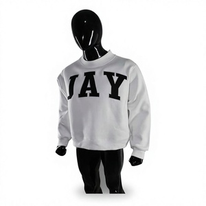 Unisex White Crew <b>Neck</b> Sweatshirt Custom Women's <b>Mock</b> <b>Neck</b> Sweatshirt Cotton Fleece Pullover Casual Oversized Winter Crewneck - Product Image 2