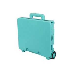 Carrito de compras plegable para el hogar con logotipo personalizado, carrito pequeño grande de plástico portátil cuadrado - Product Image 6