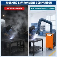 Nouvel extracteur de fumées de soudage mobile, collecteur de poussière industriel 3 HP 650 CFM, filtre à cartouche à conduit flexible, filtration à 99 %, métal