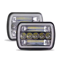 Nouveau phare de travail LED pour voiture de 7 pouces, 123 watts, 6000 K, avec faisceaux haut/bas, phare 5x7 pour camions, tracteurs, éclairage de véhicule 24 V