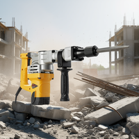 Marteau perforateur électrique 1400W SDS Max professionnel en alliage d'aluminium avec poignée pistolet, briseur de béton, perceuse de démolition 230V 3000-4000 BPM