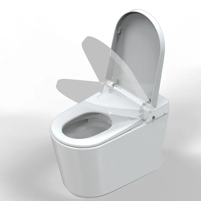 Banheiro inteligente sem tanque de descarga inteligente de sifão a jato branco sistema inteligente Watermark