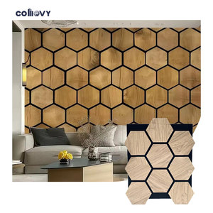 Comovy - Paneles Decorativos Acústicos de Madera para Pared, Económicos, 4x8, Adhesivos de Pared 3D para Decoración del Hogar, para Dormitorio - Product Image 4