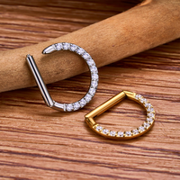 Kaishee Anneau de nez articulé en titane de qualité implantaire ASTM F136 pour piercing corporel, bijoux de piercing en titane, anneau de piercing en titane