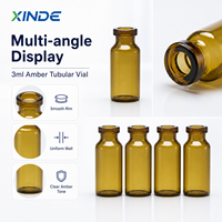 Flacon médical en verre ambré XINDE 10 ml avec bouchon à vis, impression sérigraphique, pour usage d'infusion, flacon vide pour médicaments