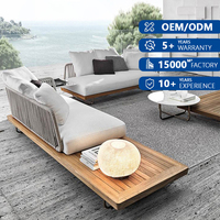 Ensemble de meubles d'extérieur contemporains en rotin PE avec coussins pour terrasse, patio, véranda, jardin, canapés de jardin, canapé d'extérieur