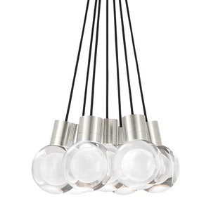 Techo nórdico moderno LED 7 cabeza bola de cristal colgante lámpara de araña para barra de Isla de cocina - Product Image 1