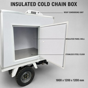 Triciclo de Carga Refrigerado de 250CC a Gasolina con Caja Aislada, Capacidad de Carga de 500KG, Triciclo de Tres Ruedas para Entrega de Carne Fresca - Product Image 3