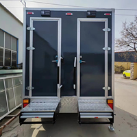 Remorque mobile de salle de douche de toilette portative moderne de bureau et de magasin avec l'acier et le panneau "sandwich" pour des immeubles de bureaux