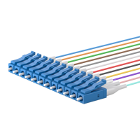 12 cœurs 12 brins 12 fibres centre de données SM faisceau monomode câble de sortie connecteur MTP MPO mâle à LC cordon de raccordement à fibre optique
