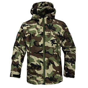 Veste d'extérieur décontractée à capuche pour hommes imperméable coupe-vent col montant fermeture éclair avant Logo hiver <span class=keywords><strong>polaire</strong></span> résistant au froid 240g - Product Image 3