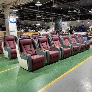 Fauteuils de cinéma inclinables VIP uniques en cuir pour salle de divertissement, mobilier intelligent pour la maison, inclinables type avion Worldlet - Product Image 3