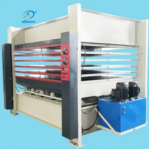 Chế biến gỗ thủy lực tự động ván ép Veneer cửa làm nóng máy ép thủy lực melamine gỗ ép nóng