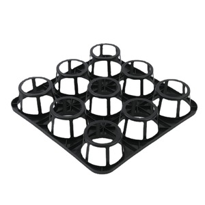 Black Round Pot Tray <b>Plastic</b> Base With Drainage Holes For Succulent Planters Modular Floor Standing - Product Image 4