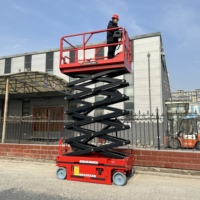 Plateforme élévatrice à ciseaux hydraulique compacte à batterie haute capacité 4M 6M 8M 10M 12M 14M, idéale pour une utilisation en intérieur