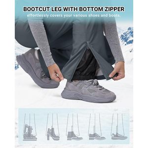 Pantalons de neige pour femmes, isolés, imperméables, doublés de polaire, coupe-vent, extensibles dans 4 directions, pour le ski, le snowboard, vêtements d'hiver - Product Image 3