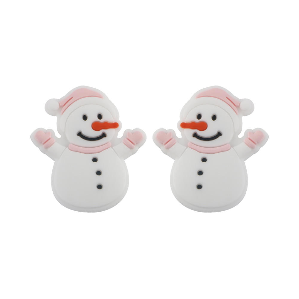 Bonhomme de neige rose