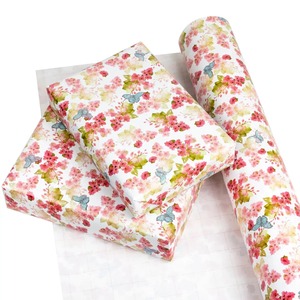 Custom Floral Butterfly <b>Pattern</b> Craft <b>Paper</b> Roll Double-Sided PE Coated 100GSM Eco-Friendly Recyclable Wood Pulp Packaging - Product Image 5