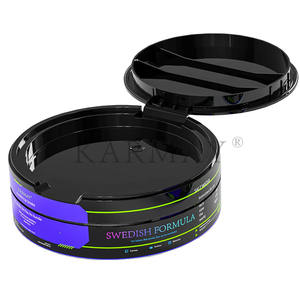 Caja de plástico para bolsa snus 70mm redonda vacía con etiqueta de impresión caja snus fábrica negro blanco otro color OEM - Product Image 2