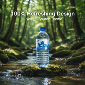 Customised wholesale PVC bottle <b>labels</b>: double-sided <b>waterproof</b> <b>labels</b> for mineral water, soft drinks, wine and beer - Product Image 3