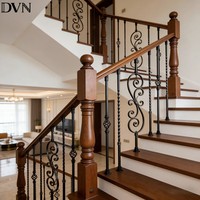 Balustres d'escalier en métal noir antique DVN Canada, élégants et décoratifs, pour villa.