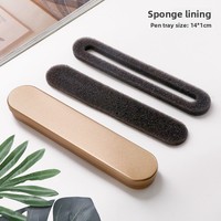 Étui à crayons de sourcils rectangulaire en métal étamé, doublé d'éponge, coffret cadeau d'entreprise pour étudiants, résistant aux chocs, fabriqué en Chine