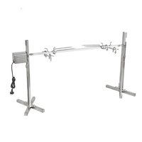 Poêle à moutons entier rotatif électrique d'extérieur Fournitures de barbecue Barbecue en acier inoxydable Grill