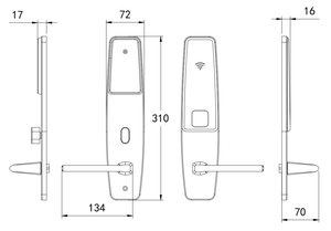 CE Certified 304 Stainless Steel RFID Electronic Hotel Door Lock Keyless <b>Access</b> <b>Control</b> With Free Software P01 Hotel Intelligent - Product Image 6