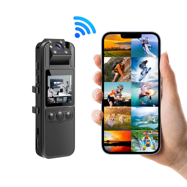 Ultra 4K Portable Digital Video Recorder Audio Security Body Camera Featuring CMOS Imaging Sensor Wifi Body Worn Mini Camcorder