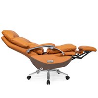 Chaise de bureau en cuir véritable en gros, chaise de bureau en cuir PU, grande taille, inclinable, pivotante, ergonomique, électrique