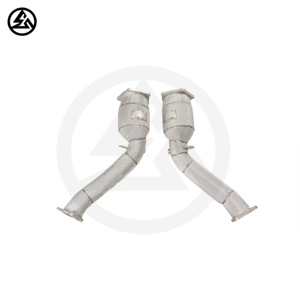 Csz Chất lượng cao thép không gỉ downpipe cho Porsche <span class=keywords><strong>Cayenne</strong></span> 958 958.1 958.2 Turbo 4.8t 2011 2017 thẳng ống xả - Product Image 4