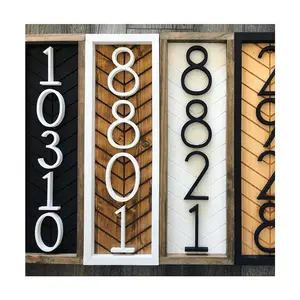 Número de sinal da casa da placa de endereço vertical, números da placa casa