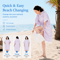 Factory Direct Wholesale Custom Retro Fringe Leisure Cotton Poncho Adults' Hooded Beach Towel for Surf Changing Turkey Style