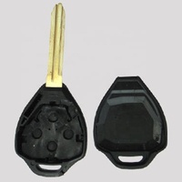 Coque de clé télécommande à 2 boutons avec lame de clé non taillée, coque de clé vide de remplacement pour Toyota Corolla