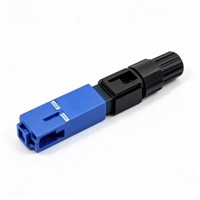 Adaptador de Fibra Óptica Monomodo ZAWEDA CT001 LC de Conexión Rápida para Redes FTTH 4G con 1 Año de Garantía