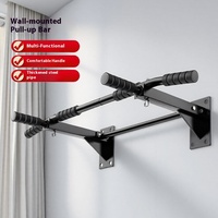 Barre de traction murale simple pour usage domestique, équipement de fitness intérieur en acier, installation murale avec fixation par perçage