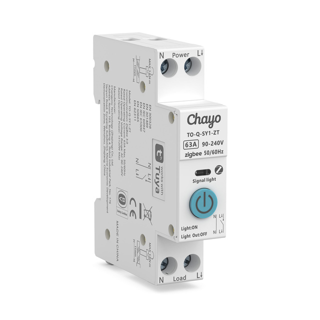 API TUYA Zigbee Mini Smart Circuit Breaker Switch 1P 63A DIN Timer Switch Relay Smart Home Remote Control