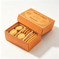 Boîte d'emballage pour biscuits personnalisée, en carton alimentaire, avec logo