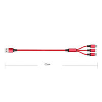 Ucuz çoklu şarj aleti kablosu çok şarj kablosu hızlı naylon örgülü kordon USB 3 1 çoklu telefon şarj kablosu ile tip C mikro